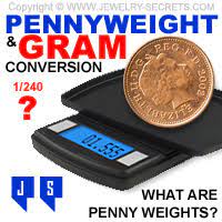 A pennyweight (abbreviated dwt) is a unit of mass that is equal to 24 grains, 1/240 of a troy pound, 1/20 of a troy ounce, approximately 0.054875 avoirdupois ounce and approximately 1.555. Pennyweight To Gram Conversion Chart Jewelry Secrets