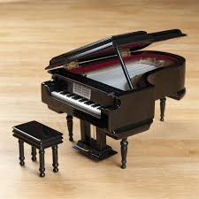 Black Grand Piano Music Box Plays Fur Elise At The Music Stand Piano Music Box Piano Music