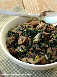 Beef Bowl With Spinach Mushrooms Onions Black Olives Garlic Healthy Living How To Recipe Ground Beef And Spinach Healthy Recipes Ground Beef Recipes