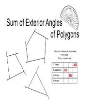 Exterior Angles Of A Polygon Geometry Activity Finding The Sum Geometry Activities Teaching Geometry Math Geometry