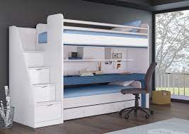 The bottom bed has a 350 pound weight limit, while the top bunk is limited to 175 pounds. Modern Bunk Beds Be A Little Out Of The Ordinary Babios