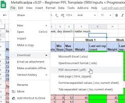 Maxresdefault bodybuilding excel spreadsheet meal plan template planner program. 6 Day Ppl Split Workout Routines Google Sheets 2021 Lift Vault