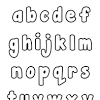 Match all 26 letters of the alphabet to get all of the color back in the . Lowercase Bubble Letters