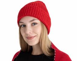 Red Seamless Wool Beanie Cap, Acrylic Unisex Beanie, Hatsquare Winter  Beanie, Man Skull Cap, Cuffed Knit Beanie, Women Super Soft Beanie