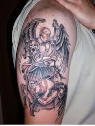 Tatouage Homme Biceps Ange De La Mort