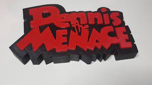 Dennis the Menace 3D Printed Comic Book Logo This is a - Etsy Israel