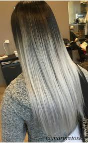 Maintaining the color is where it really becomes difficult. Black Root To Platinum Silver Ends Silver Ombre Gray Hair Grey Hair Color Hair Styles Bleached Hair