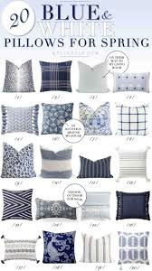 This eye catching flower blossom print is contrasted beautifully against a shimmering background fabric. 20 Blue And White Pillows You Need To See This Spring Kelley Nan Blue And White Pillows Throw Pillows Bedroom Throw Pillows Living Room