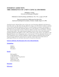 The addiction which forms with computer and computer activities is regarded as if it is like other types of addiction (drugs and narcotics) (king et al. Http Www Netaddiction Com Articles Newdisorder Pdf