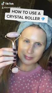 How To Use A Crystal Roller Video In 2020 Face Massage Beauty Skin Care Routine Skin Care Tips