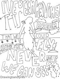 I Draw Band Lyrics Quote Coloring Pages Coloring Pages Inspirational Coloring Pages