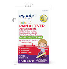 Equate Infants Pain Fever Acetaminophen 160 Mg Per 5 Ml