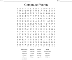 Here are the possible solutions for compound word clue. Compound Words Word Search Wordmint