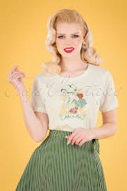 Maybe you would like to learn more about one of these? 50s Floral Lady T Shirt In White
