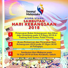 The national day 2018 parade & parade event directly from putrajaya square, putrajaya. Jabatan Penerangan Malaysia Sarawak On Twitter Acara Utama Sambutan Hari Kebangsaan 2018 1 Pelancaran Bulan Kebangsaan Kibar Jalur Gemilang 3 5 8 2018 Di Pdg Kota Lama Pulau Pinang 2 Acara Perbarisan Perarakan