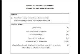 Name of the institution(in middle) 2. Please Tell Me The Format Of Notice According To Icse Board Brainly In