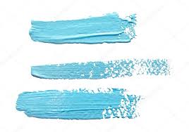 Three Turquoise Light Blue Strokes Of The Paint Brush Isolate Stock Photo C Svetamart 124831264