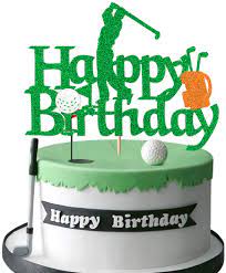 Check spelling or type a new query. Amazon Com Glorymoment Golf Birthday Cake Topper For Men Boy Green Glitter Happy Birthday Golf Cake Topper For Golf Ball Player Birthday Party Sport Themed Party Decorations 6 7 X5 08 Toys Games