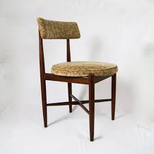Made Of Solid Wood With Nice Patina Set Of 4 Fresco Dining Chairs Covered In Original Beige Velvet Fabric Dining Chairs British Furniture Morris Furniture