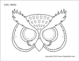To use it as a face mask, you can print it on a a4 or short bond paper or even thicker paper like a folder for a sturdier mask. Owl Mask Free Printable Templates Coloring Pages Firstpalette Com