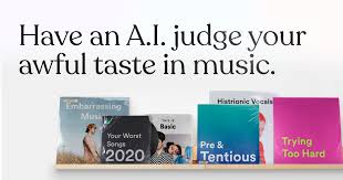 After the ai has analysed your spotify, it will ask you to confirm whether you really listen to certain songs it has found. Brjisnj7n7oium