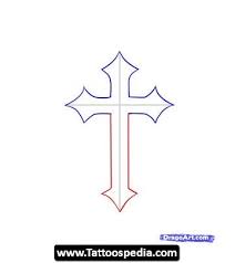 Black outline cross with dragon tattoo design by godonesw. Simple Cross Tattoo Outline Novocom Top