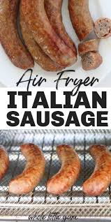 Oct 30, 2020 · instructions preheat air fryer to 360 degrees line air fryer basket with parchment paper place sausages in single layer in air fryer basket set timer for 20 minutes flip sausages after 15 minutes cooking time cook sausages five more minutes till done The Best Air Fryer Italian Sausage Recipe Whole Lotta Yum