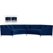 Here are our favorites for every price point and style. Meridian 673navy Sectional Jackson 2 Piece Curved Sectional Sofa In Channel Tufted Navy Velvet
