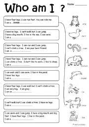 Engaging esl parts of the body games, activities and worksheets to help your students learn and practice body parts vocabulary and language. English Exercises Animal Body Parts