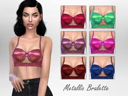 The Sims Resource Metallic Bralette