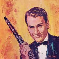 The Great ARTIE SHAW by Victor Kalin (1959) Unisex Cotton Jersey  Short-sleeve T-shirt: Vintage Classic Jazz Album Cover Retro Graphic Design 