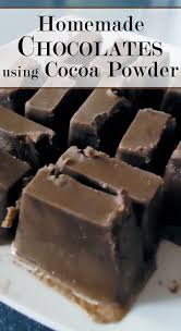 Homemade Chocolate Using Cocoa Powder Chocolate Recipes Homemade Homemade Chocolate Chocolate Candy Recipes