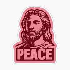 Sticker for Sale mit "Frieden mit Jesus" von plushism