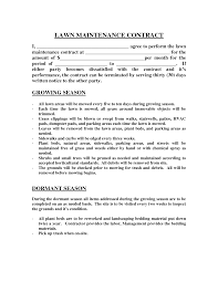 Lawn Maintenance Contract Agreement Free Printable Documents Lawn Maintenance Lawn Mowing Business Lawn Service