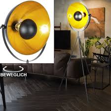Stehlampe In Schwarz Gold Mit Beweglichem 40 Cm Spot Mona Etc Shop
