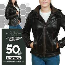 Women Detroit Become Human Gavin Reed Jacket Detroit Become Human Jackets Leather Jacket
