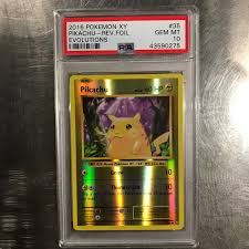 Explosive fighter & cruel traitor. 2016 Rev Foil Pikachu Xy Evolutions 35 108 Psa 10 Pikachu Pokemon Pokemon Tcg