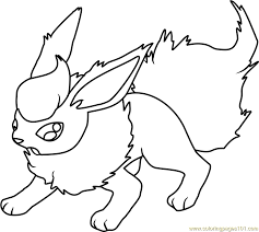 ⭐ free printable pokemon coloring book here is an amazing serie of colorings on the theme of pokemon ! Flareon Pokemon Coloring Page For Kids Free Pokemon Printable Coloring Pages Online For Kids Coloringpages101 Com Coloring Pages For Kids