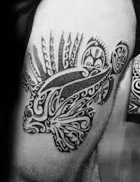 Its differentiating feature is the abstract design on the breast plate that faces the vibrant blue koi fish on the shoulder. 30 Tribal Fish Tattoo Designs For Men Cool Aquatic Ink Ideas