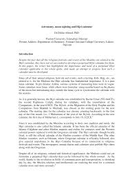 Pdf Astronomy Moon Sighting And Hijri Calendar