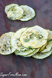 Homemade Ranch Zucchini Chips Made In The Dehydrator Or Oven Only 29 Calories Per 1 2 Cup Www Sugarfreemom Com Food Healthy Chips Recipes