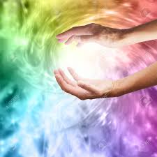 Healing meditation hands massage relax crystals peace yoga nature energy zen light spa crystal spiritual meditate relaxation. Outstretched Healing Hands On Vivid Rainbow Vortex Swirling Energy Background Stock Photo Picture And Royalty Free Image Image 28129560