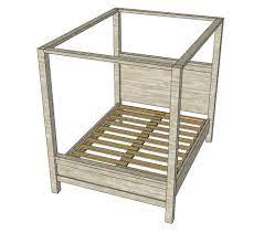 2 twin size floor house bed. Farmhouse Canopy Bed Frame All Sizes Ana White