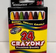 Crayons - 24 Count - Premium Assorted Colors, 48 units per case