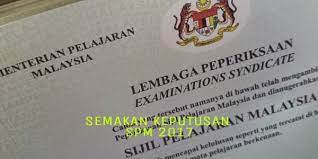 Satu (1) salinan keratan keputusan peperiksaan spm 2019, markah peperiksaan percubaan dan sijil/pernyataan pelaksanaan pentaksiran berasaskan sekolah yang telah disahkan oleh pengetua sekolah atau pegawai kerajaan kumpulan a perlu. Semakan Keputusan Spm 2018 Online Dan Sms Pendidikan Malaysia