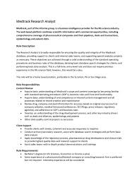An investment analyst is a financial professional with expertise in evaluating financial and investment information, typically for the purpose of making buy, sell and hold recommendations for. Medtrack Research Analyst
