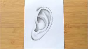 Draw an ear shape using a blunt hb pencil, draw a narrow ear. How To Draw An Ear For Beginners Step By Step Easy Way To Draw Youtube