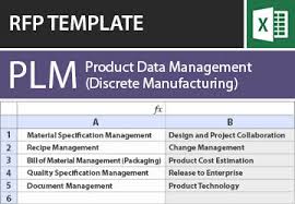 core plm for discrete industries rfp template