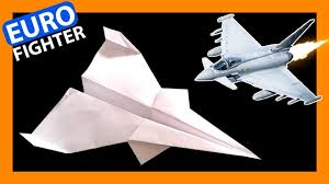 Como hacer un avion de papel facil paso a paso. Como Hacer Un Avion De Papel De Guerra Sencillo Eurofighter Que Vuele Mucho Facil Paso A Paso Youtube