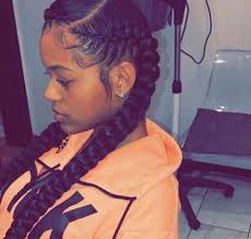 Intricate french braids for black women. Love This Style Follow My Mane Event Board For More Bomb Stylz Two Braid Hairstyles Hair Styles Cornrow Hairstyles